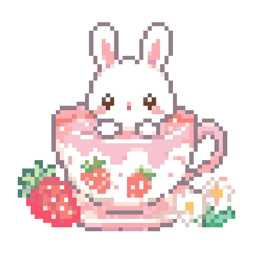 粉红色杯子里的小兔子 preview