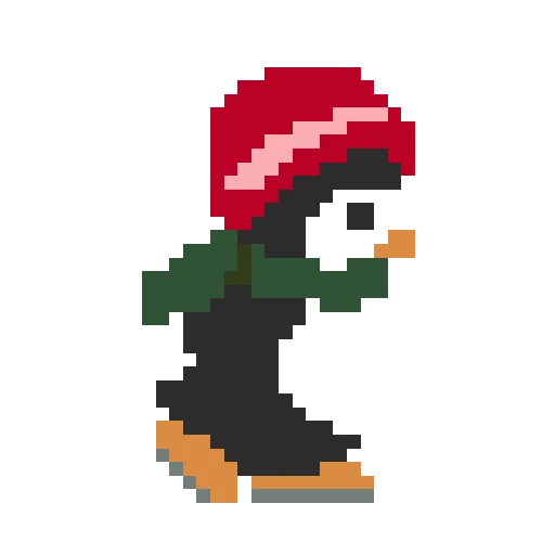 Santa Penguin Perler bead pattern preview