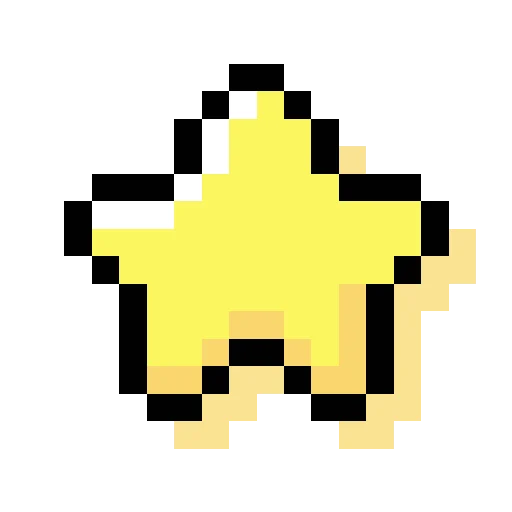 A simple star 16x16 Perler bead pattern preview