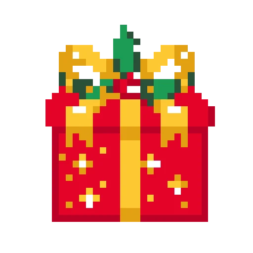 Christmas Gift Box 32x32 Perler bead pattern preview