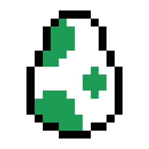 A green egg 12x16 Perler bead pattern preview
