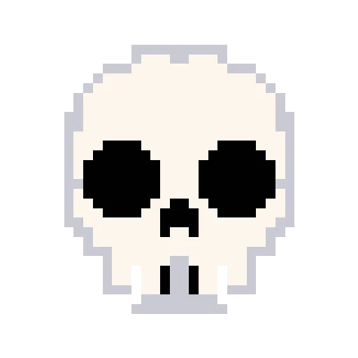 Halloween Skull 32x32 Perler bead pattern preview