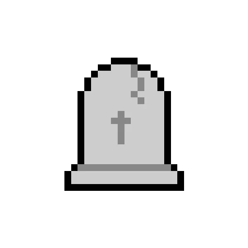 Halloween Tombstone 32x32 Perler bead pattern preview