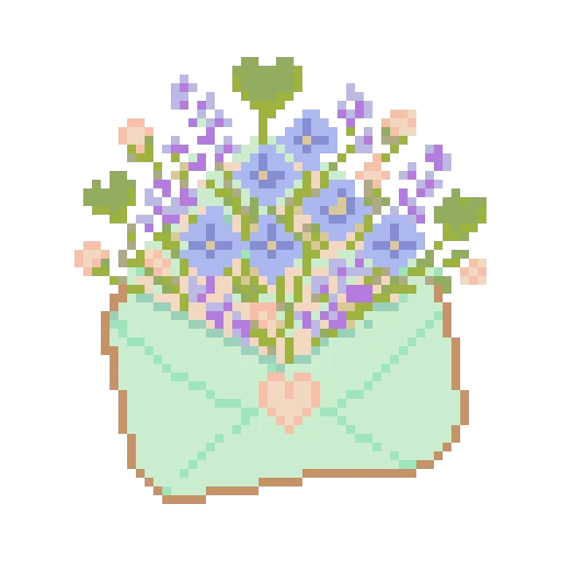 Mint Envelope Flower Bouquet preview
