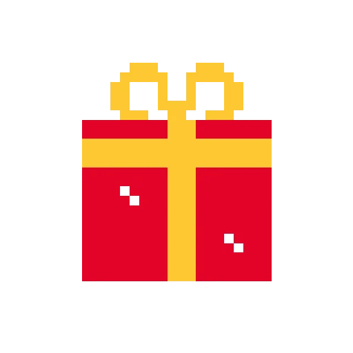 Simple Christmas Gift Box 32x32 Perler bead pattern preview